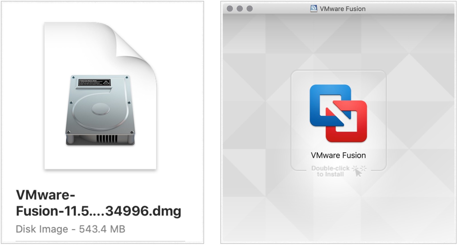 vmware for run mac on windows
